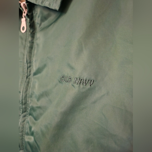 Vintage 1990s Old Navy Rain Jacket Men's M Green - Picture 5 of 13